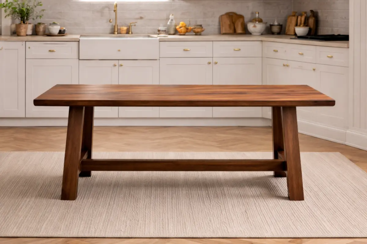 Tisch Alfa Nuss Gerade Kantig