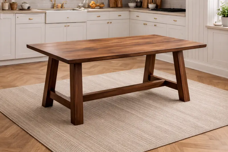 Tisch Alfa Nuss Gerade Kantig