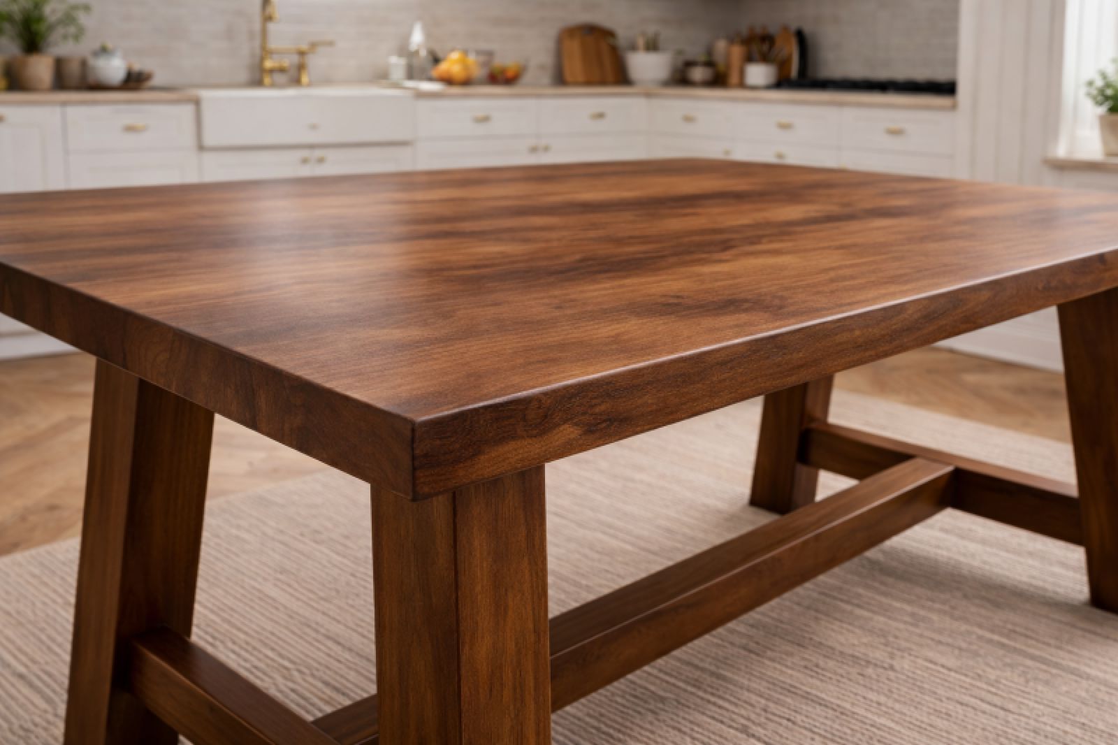 Tisch Alfa Nuss Gerade Kantig