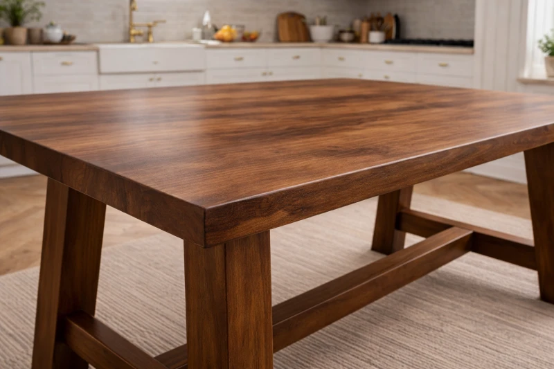 Tisch Alfa Nuss Gerade Kantig